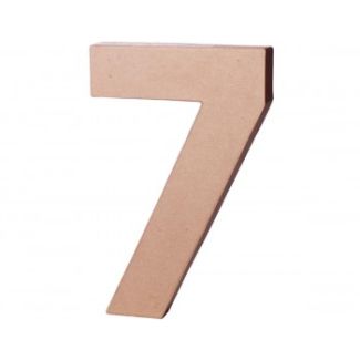 NUMERO 7 PAPEL MACHE CON VOLUMEN 20CM ALTO 2,5CM ANCHO 70247