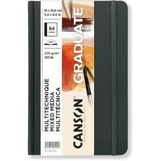 CUADERNO MIXED MEDIA BEIGE 14X21,6CM 64 HOJAS 220GR CANSON C31200L034