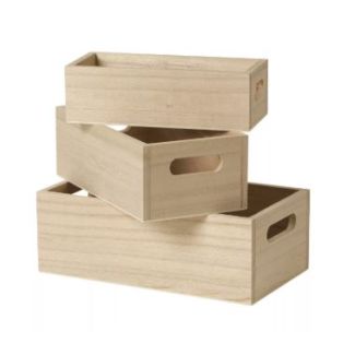 PACK 3 CAJAS DE MADERA CTOP 7557