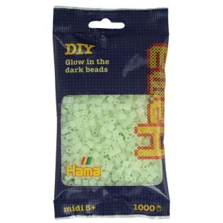 207-55 HAMA BEADS MIDI VERDE BRLLA EN LA OSCURIDAD