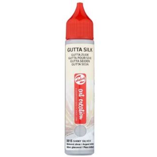 DELINEADOR GUTTA PARA SEDA COLOR PLATA BRILLANTE 28ML ART CREATION 8015