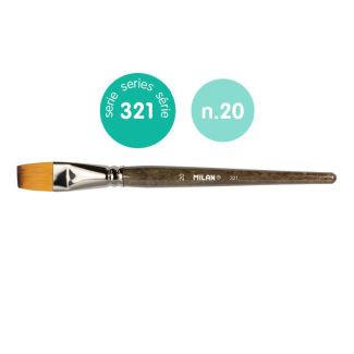 PINCEL DE PELO SINTETICO PLANO SERIE 321, NUMERO 20 MILAN 80484 