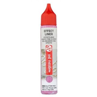 DELINEADOR CON EFECTO COLOR ROJO BRILLO 28 ML ART CREATION 8903