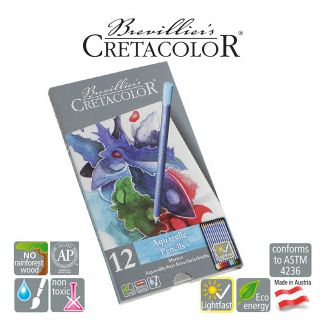Caja de metal de 12 lápices de colores acuarelables MARINO CRETACOLOR 240 12