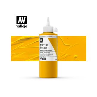 Acrylic Studio amarillo cadmio número 60 200ml VALLEJO 22060