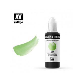 Acuarela líquida verde amarillo número 550 32ml VALLEJO 33550