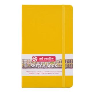 SKETCH BOOK AMARILLO DORADO BLOC DE 13X21CM CON 80 HOJAS DE 140GR ART CREATION 9314112M