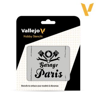 STENCIL ROTULO GARAJE VINTAGE    ST-LET001 
