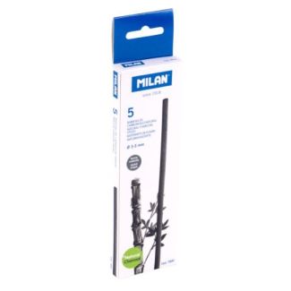 CAJA 5 BARRITAS DE CARBONCILLO NATURAL CILINDRICO Ø 3-5MM MILAN 7800