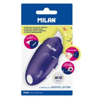 BLISTER CON CUTTER DE HOJA CERAMICA CAPSULE, SERIE ACID, AZUL MILAN BWM10337B