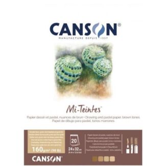 BLOC MI-TEINTES 24X32CM 20 HOJAS MARRONES 160GR CANSON C31032P001