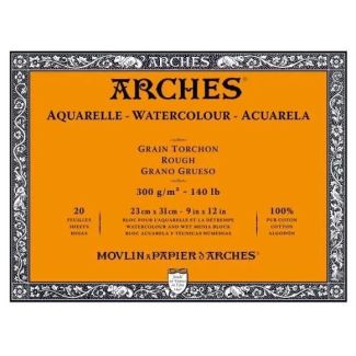 BLOC ENCOLADO 20 HOJAS 23X31CM GRANO GRUESO 300GR/M2 ARCHES AQUARELLE A1795085 
