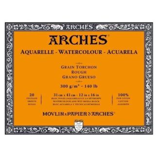 BLOC ENCOLADO 20 HOJAS 31X41CM GRANO GRUESO 300GR/M2 ARCHES AQUARELLE A1795087 