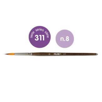 PINCEL DE PELO SINTETICO REDONDO SERIE 311, NUMERO 8 MILAN 80468