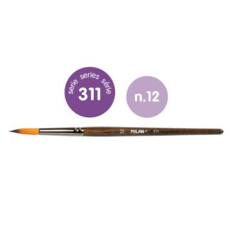 PINCEL DE PELO SINTETICO REDONDO SERIE 311, NUMERO 12 MILAN 80472