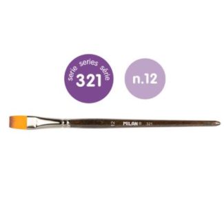 PINCEL DE PELO SINTETICO PLANO SERIE 321, NUMERO 12 MILAN 80480 