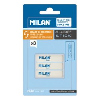 BLISTER 3 GOMAS DE RECAMBIO PARA AFILABORRA STICK MILAN BNM10236