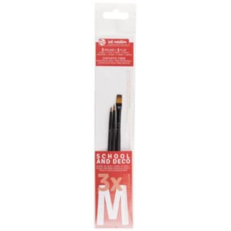 SET DE 3 PINCELES DE FIBRA SINTETICA PARA ACUARELA ART CREATION 9099167M