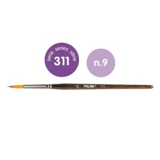 PINCEL DE PELO SINTETICO REDONDO SERIE 311, NUMERO 9 MILAN 80469 
