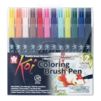 XBR12A KOI ESTUCHE 12 COLORES PINCEL
