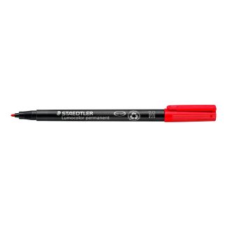 MARCADOR/ROTULADOR PERMANENTE ROJO LUMOCOLOR "M" 317-2