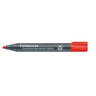 MARCADOR/ROTULADRO PERMANENTE LUMOCOLOR PUNTA REDONDA ROJO STAEDTLER 352-2