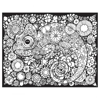 LÁMINA DE TERCIOPELO PARA COLOREAR 35X47CM - CAMALEÓN COLORVELVET VL164
