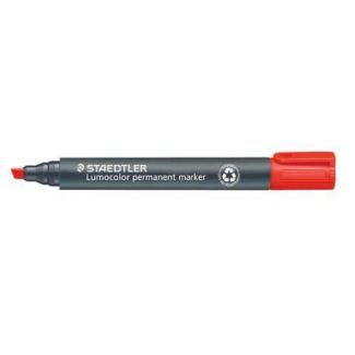 MARCADOR/ROTULADOR PERMANENTE LUMOCOLOR PUNTA BISELADA ROJO STAEDTLER 350-2