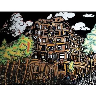 LÁMINA DE TERCIOPELO PARA COLOREAR 21X29,7CM - LA PEDRERA COLORVELVET VSBCN1