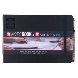 Cuaderno/bocetos Sakura 13 x 21 cm 80 hojas 140 g/m2 + Sakura Micron PN 94150004 