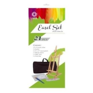 SET DE PINTOR PACK ACRILICO 21 PIEZAS CON CABALLETE 191116/1