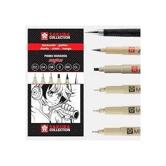 PO06001 ESTUCHE MANGA PIGMA NEGRO 