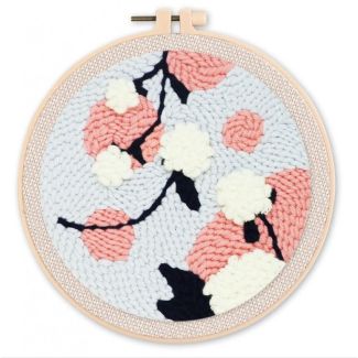 KIT DE PUNCH NEEDLE - FLORES DE ALGODON FIGURED ARTS 8032501