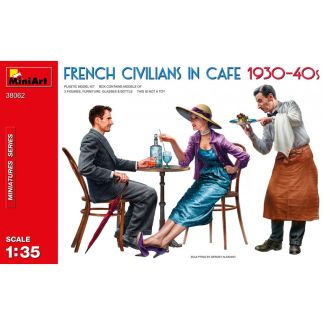 FRENCH CIVILIANS IN CAFE 1/35 Mini Art 38062 