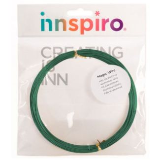 Alambre de aluminio verde oscuro 1,5mm rollo de 5m INNSPIRO 2847