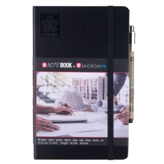 Cuaderno/bocetos Sakura 9 x 14 cm, con 80 hojas 140 g/m2 + Sakura Micron PN 94150001 