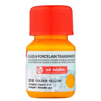 FRASCO DE PINTURA PARA VIDRIO Y PORCELANA TRANSPARENTE AMARILLO ORO 30 ML ART CREATION 2010