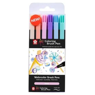 POXBR6C KOI ESTUCHE 6 COL. PASTEL PINCEL