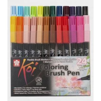 XBR24A KOI ESTUCHE 24 COLORES PINCEL