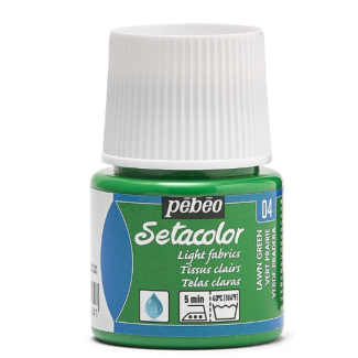 PINTURA AL AGUA PARA TEJIDOS DE COLOR CLARO SETACOLOR VERDE PRADERA 45ML PEBEO 329-004 