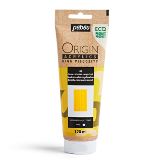 PINTURA ACRILICA ORIGIN AMARILLO CADMIO MEDIO IMITACION 120ML PEBEO 817103