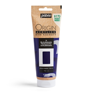 PINTURA ACRILICA ORIGIN AZUL DE PHTALOCIANINA 120ML PEBEO 817116