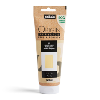 PINTURA ACRILICA ORIGIN AMARILLO DE NAPOLES 120ML PEBEO 817129