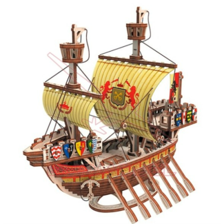 PUZLE 3D BARCO LEON "FLYING ON THE WAVES" MR. PLAYWOOD 10114