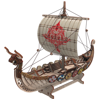 PUZLE 3D BARCO DRAKKAR VIKINGO "BATTLE DRAGON" MR. PLAYWOOD 019002 