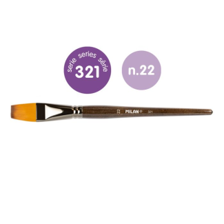 PINCEL DE PELO SINTETICO PLANO SERIE 321, NUMERO 22 MILAN 0432122