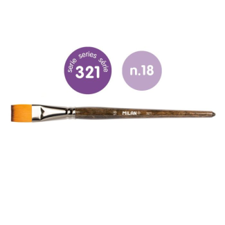 PINCEL DE PELO SINTETICO PLANO SERIE 321, NUMERO 18 MILAN 80483