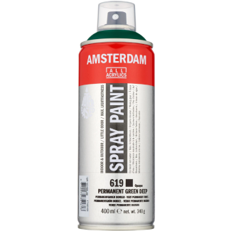 PINTURA EN ESPRAY VERDE PERMANENTE OSCURO 400ML AMSTERDAM 17166190 