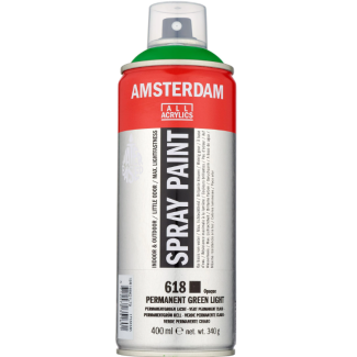 PINTURA EN ESPRAY VERDE PERMANENTE CLARO 400ML AMSTERDAM 17166180 