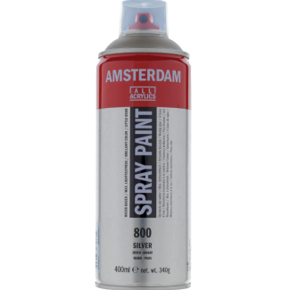 PINTURA EN ESPRAY PLATEADA 400ML AMSTERDAM 17168000  